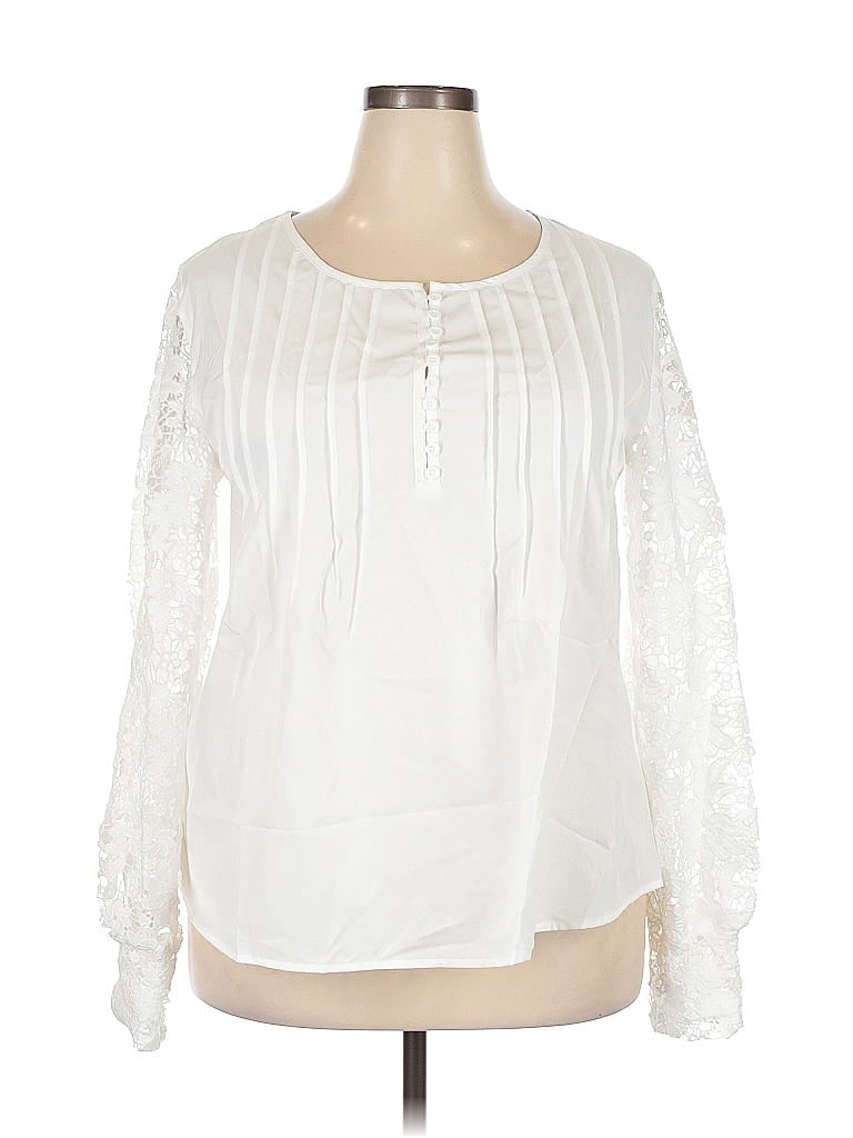 Pre-owned Unbranded Long Sleeve Blouse In White