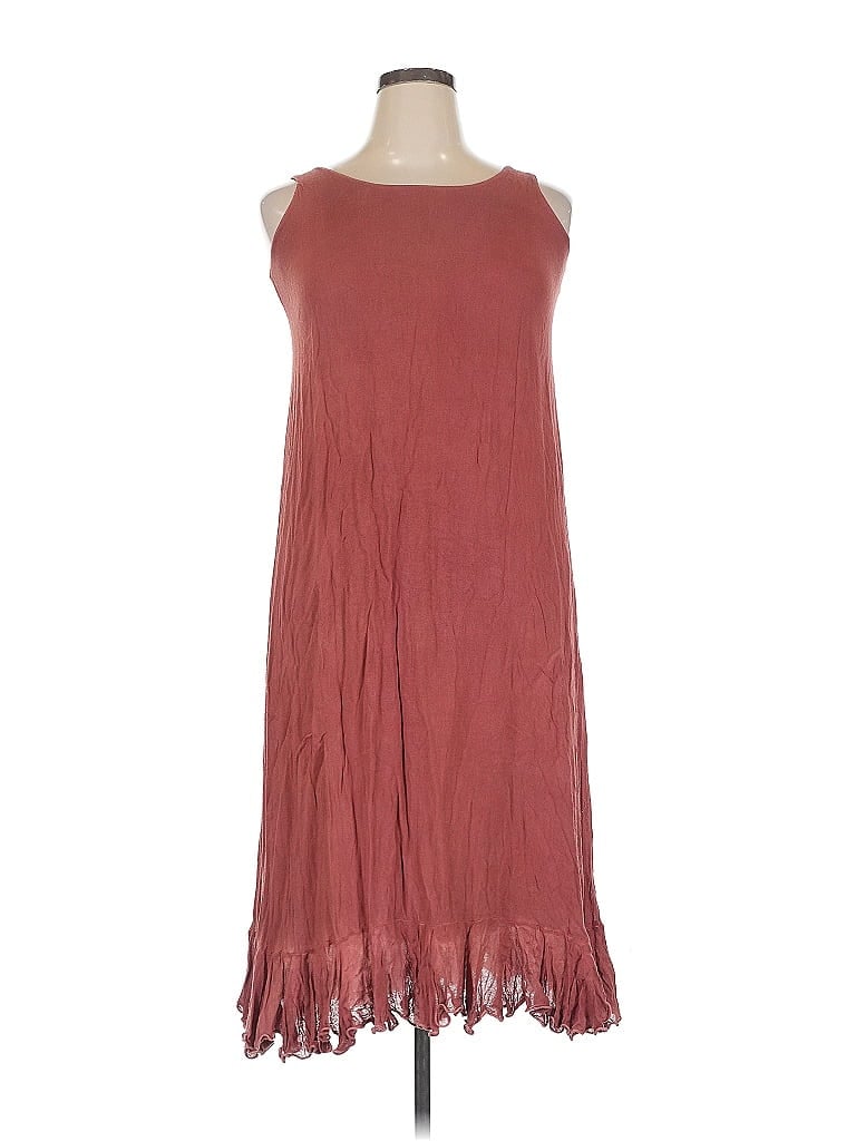 Pre-owned Unbranded Casual Dress In Burgundy