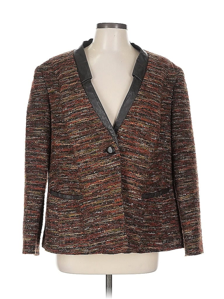 Pre-owned Lafayette 148 Blazer Jacket In Brown