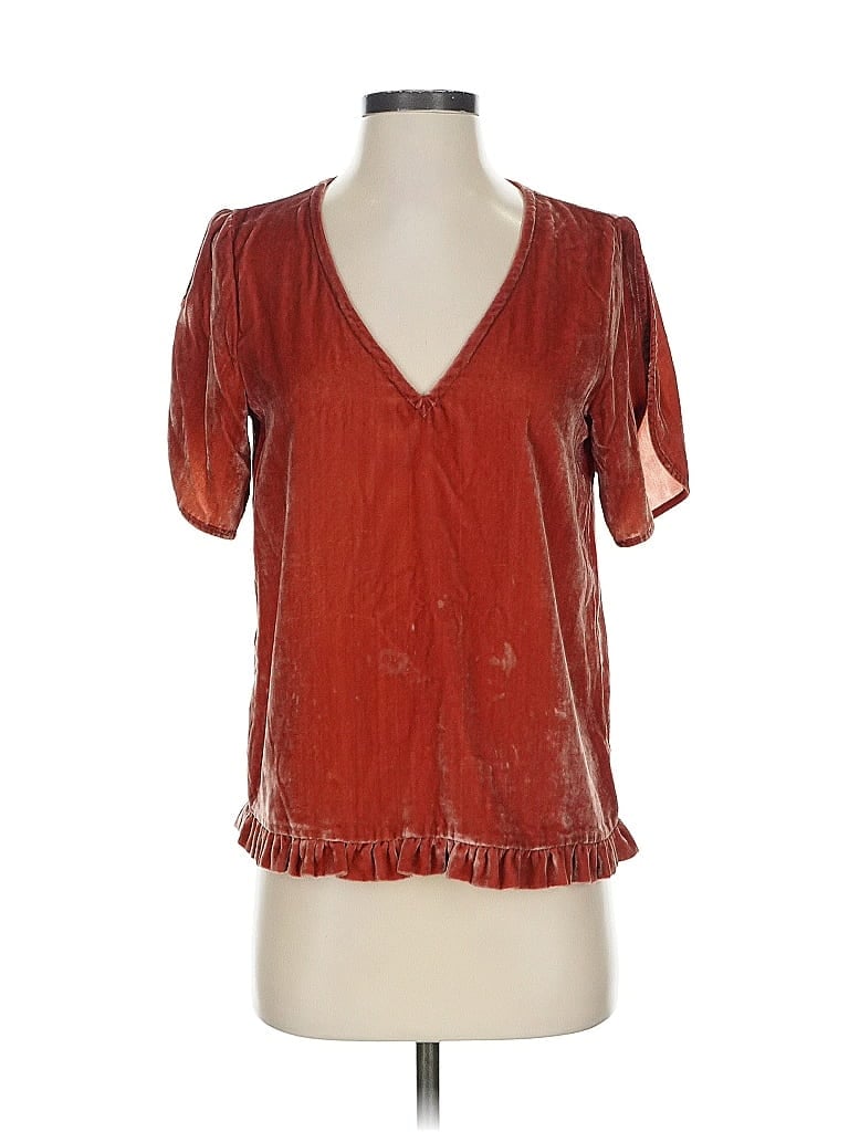 MADEWELL Pre-owned Short Sleeve Blouse In Red