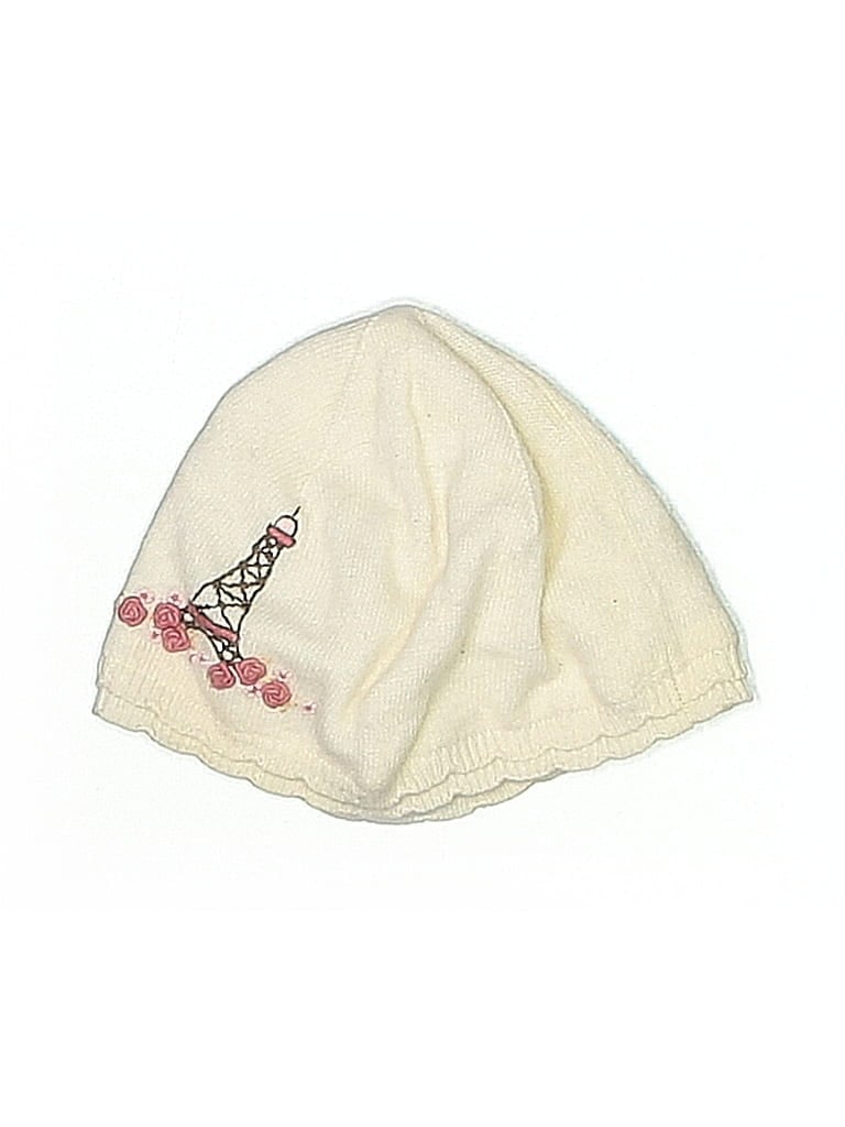 Pre-owned Janie And Jack Kids' Beanie Hat In White