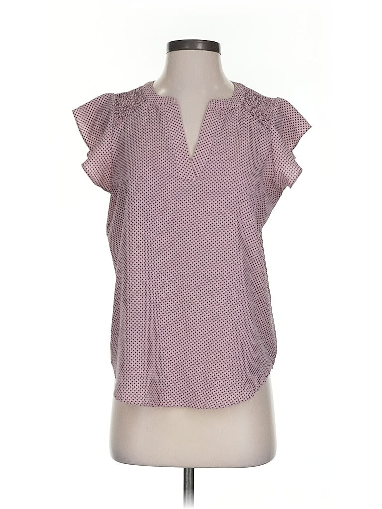 Pre-owned Adrianna Papell Short Sleeve Blouse In Pink