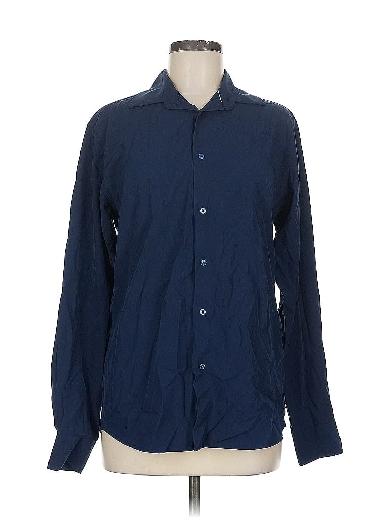 Pre-owned Nautica Long Sleeve Blouse In Blue