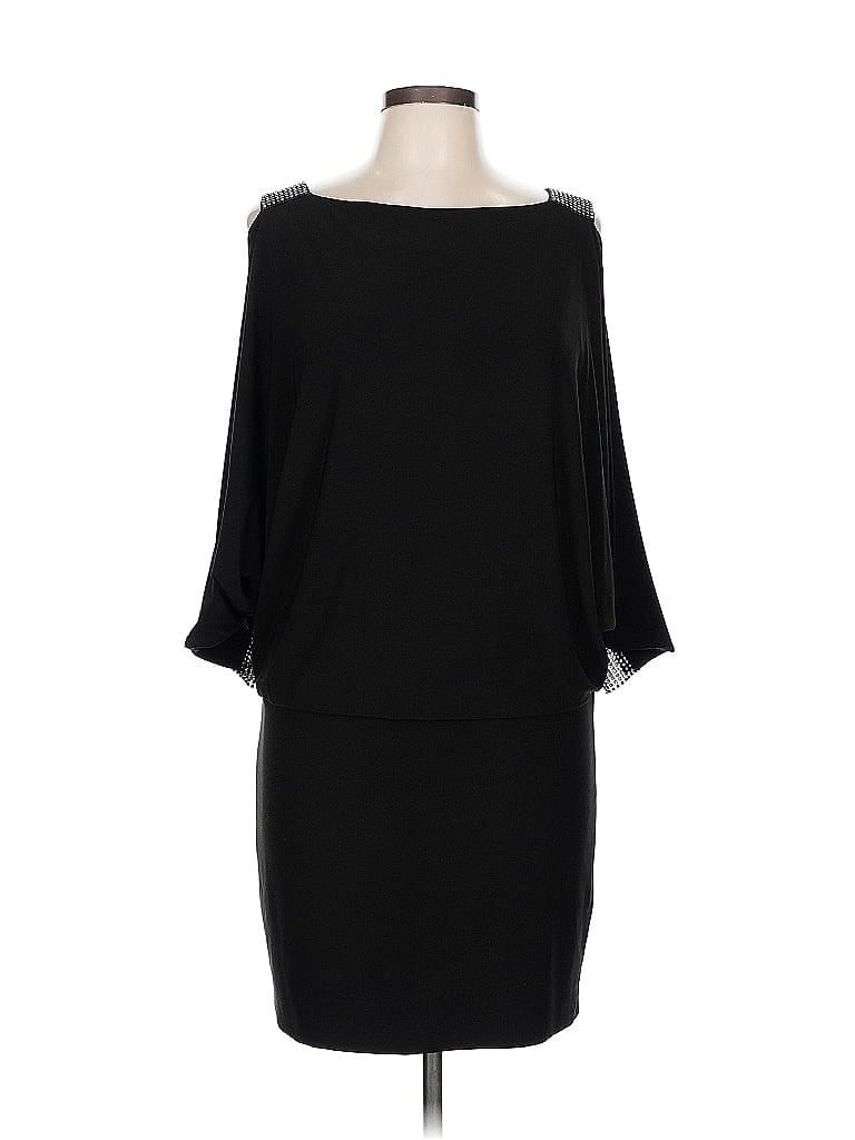 Pre-owned Betsy & Adam Cocktail Dress In Black