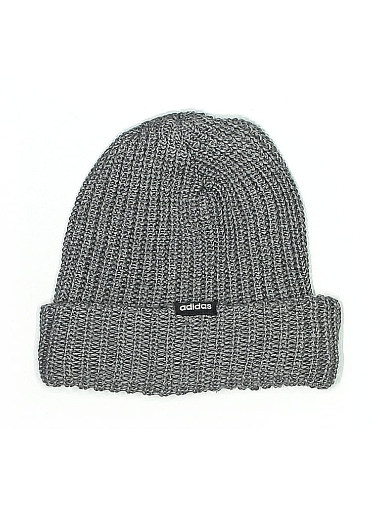 Pre-owned Adidas Originals Beanie Hat In Gray