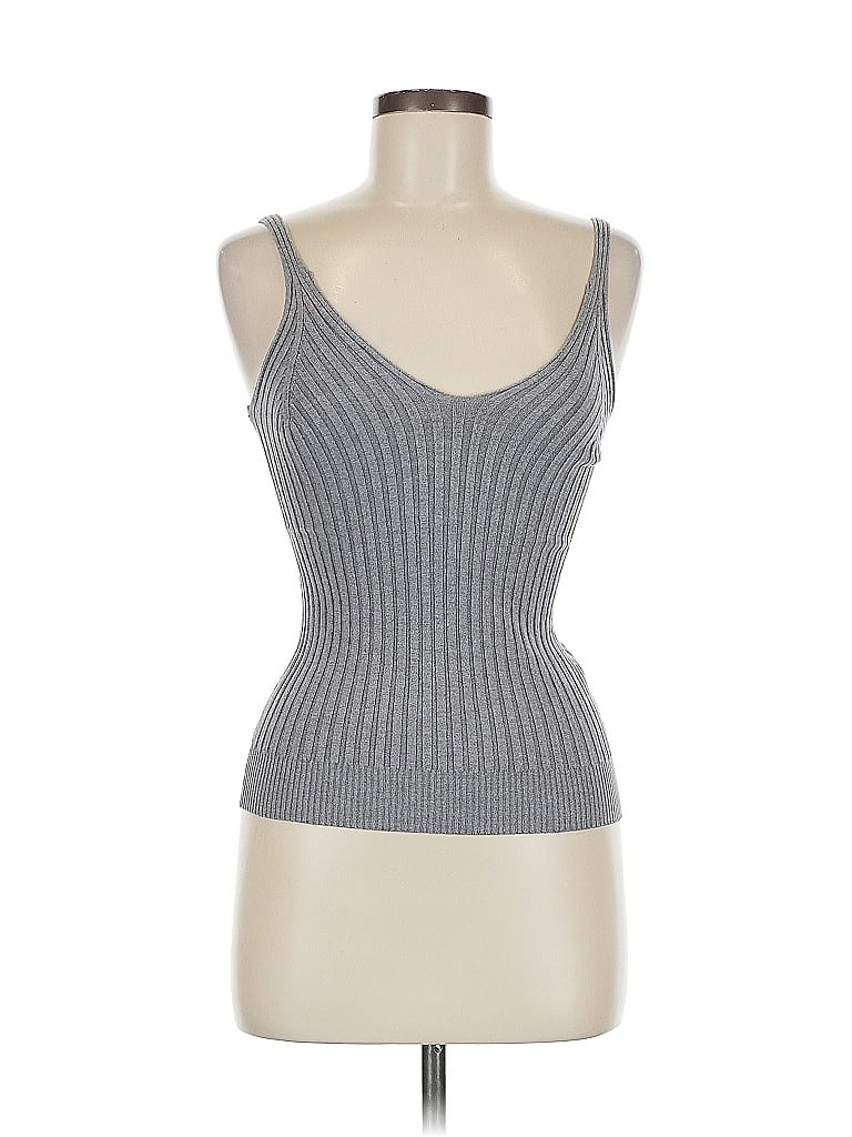 Pre-owned Assorted Brands Tank Top Gray Strapless Neckline Tops