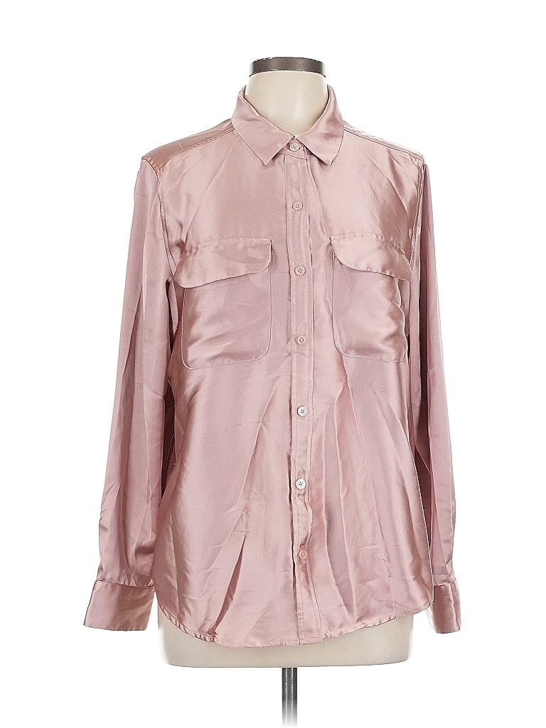 Pre-owned Alfani Long Sleeve Blouse In Pink