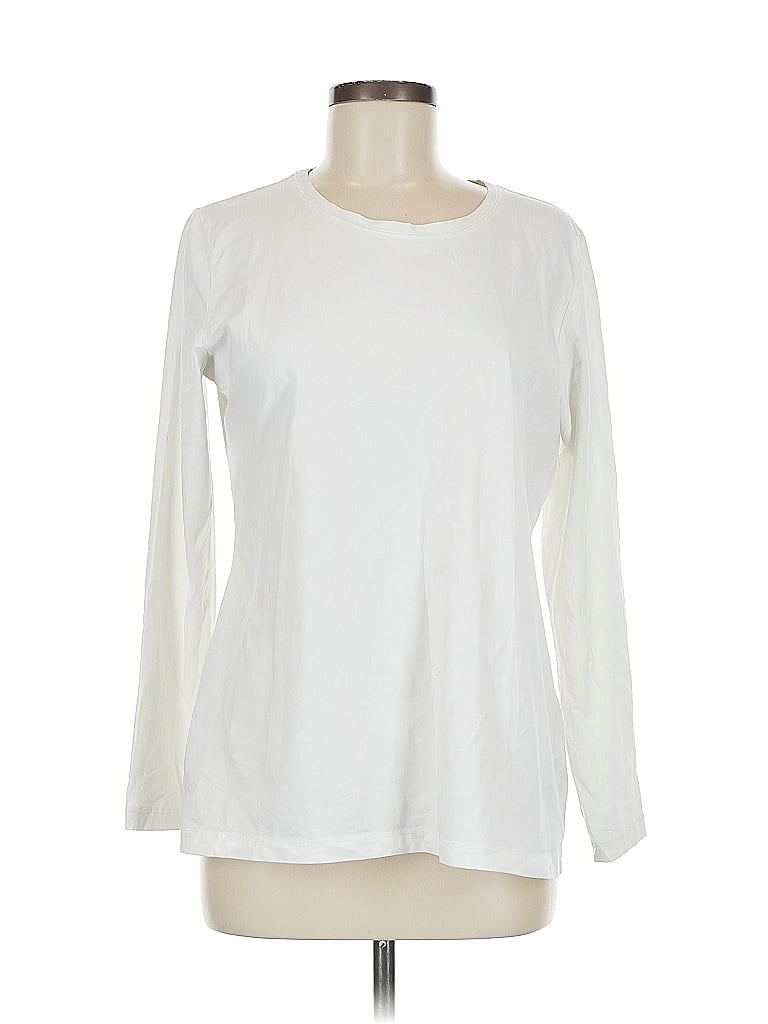 Click to view more detailed imagery on our partner's website Pre-owned Susan Graver Long Sleeve T-shirt In White