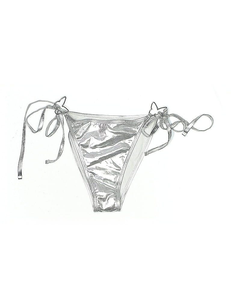 Pre-owned Unbranded Swimsuit Bottoms In Silver