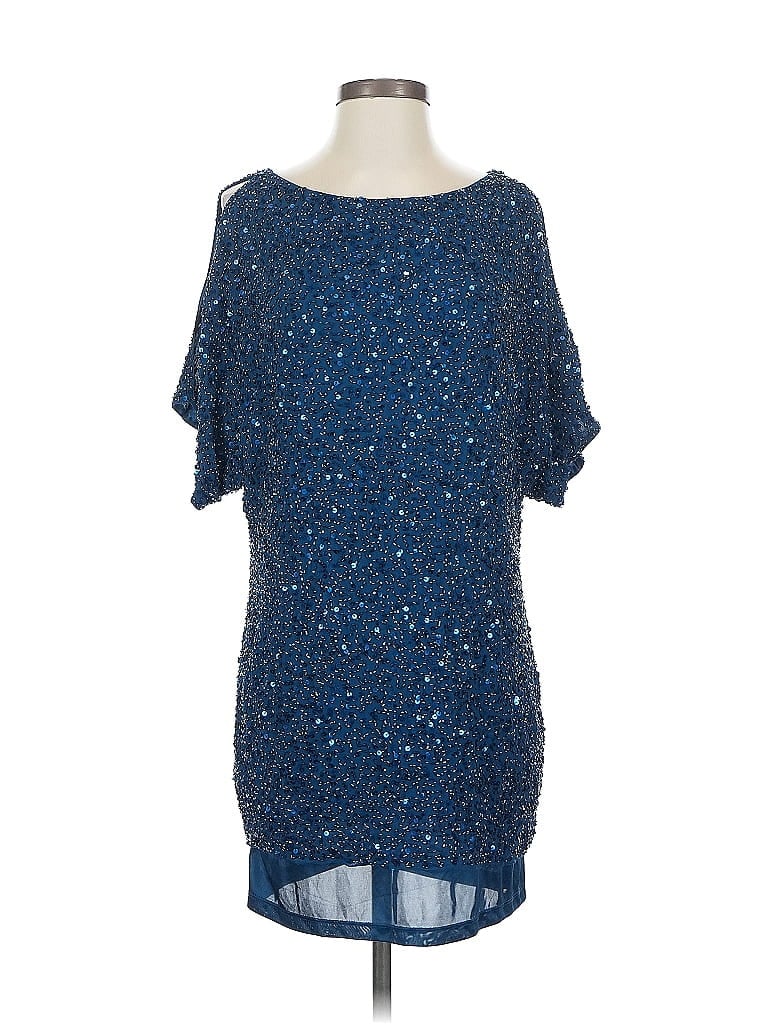 Pre-owned Aidan Mattox Cocktail Dress In Blue