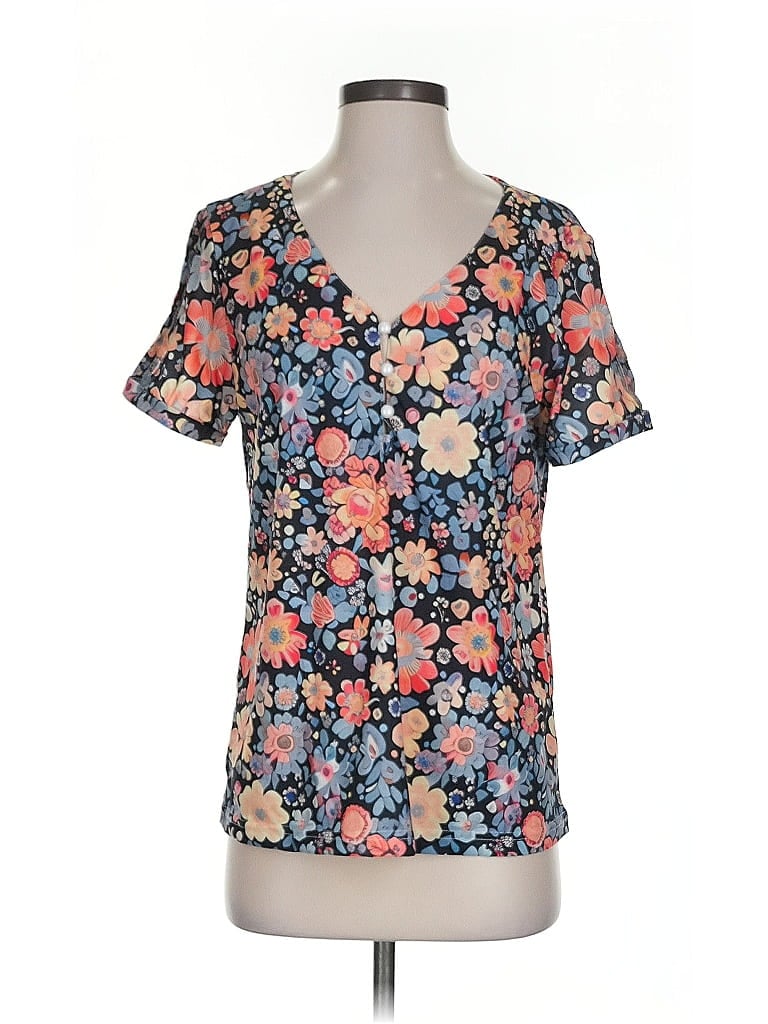 Pre-owned Unbranded Short Sleeve T-shirt In Blue