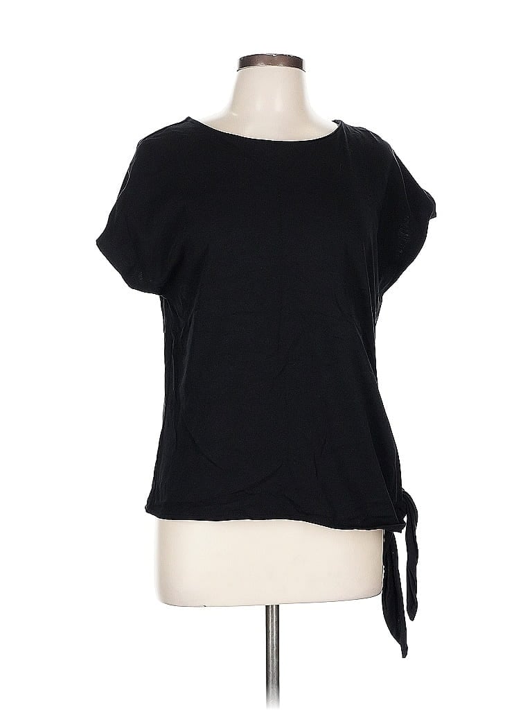 Pre-owned Ann Taylor Loft Short Sleeve T-shirt In Black