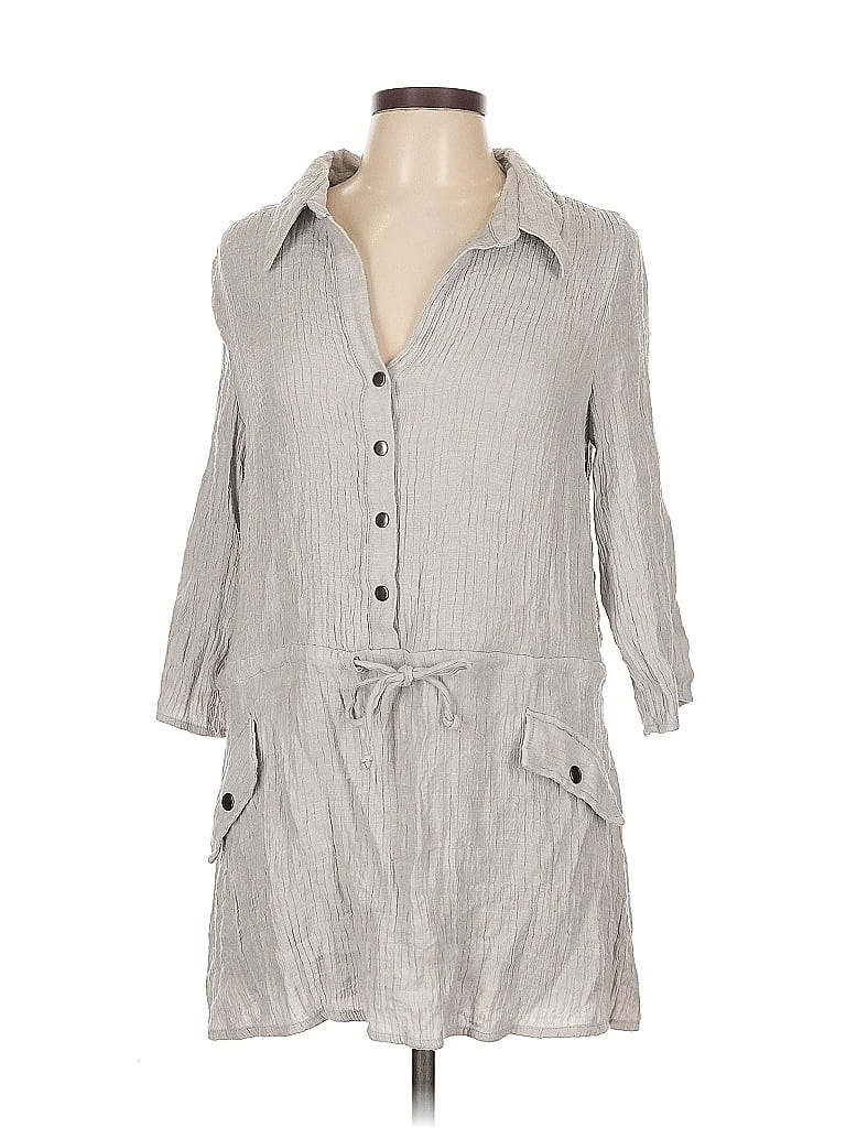 Pre-owned Papermoon 3/4 Sleeve Blouse In Gray
