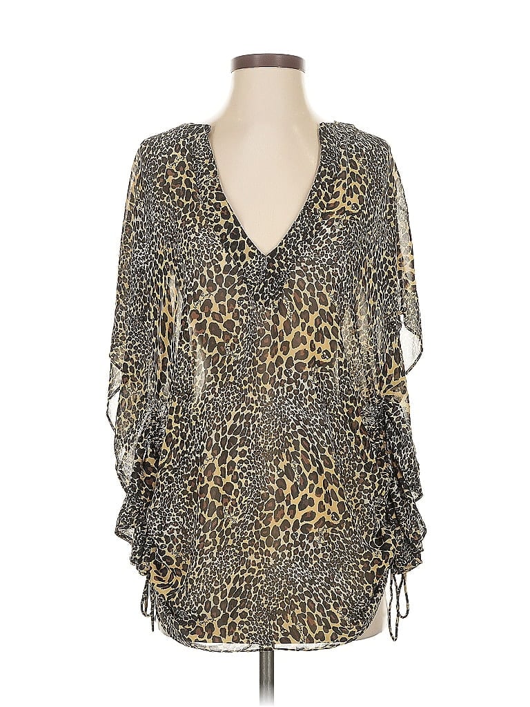 Pre-owned Victoria's Secret 3/4 Sleeve Blouse In Gold
