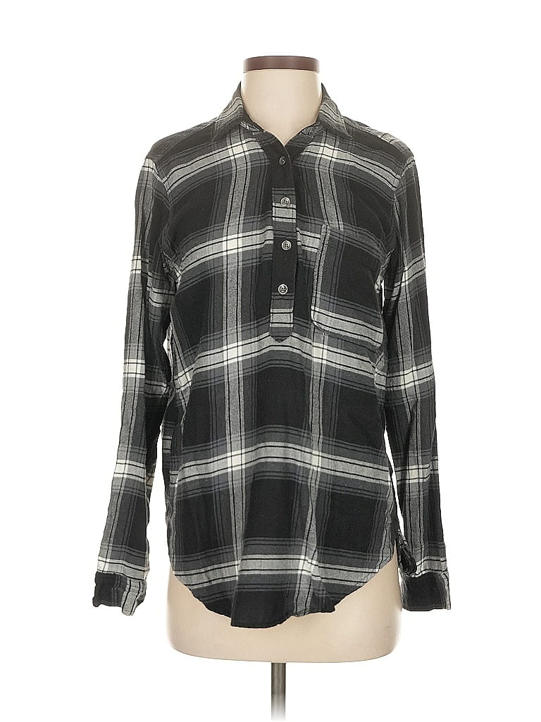 Pre-owned Abercrombie & Fitch Long Sleeve Blouse In Black