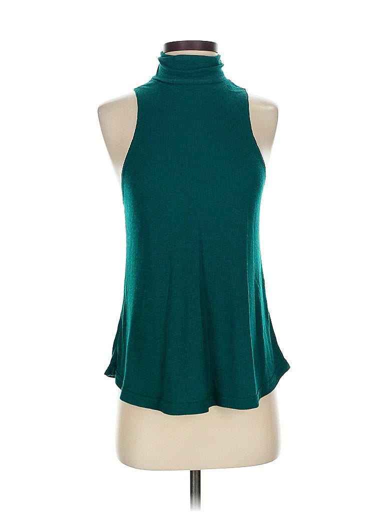 Pre-owned Intimately By Free People Tank Top Teal Halter Neckline Tops In Blue