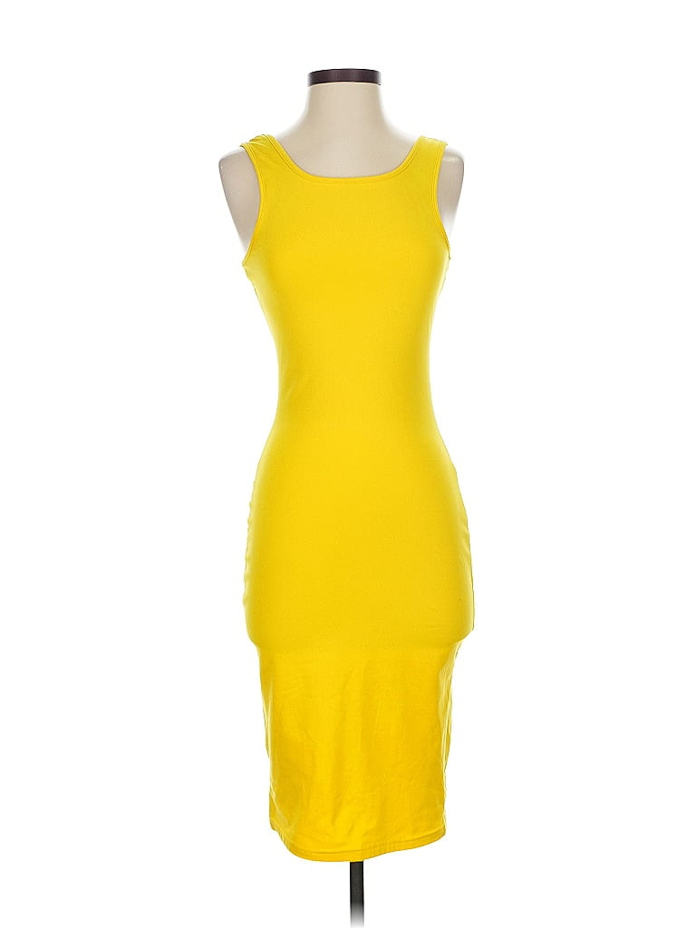 Pre-owned Unbranded Cocktail Dress In Yellow
