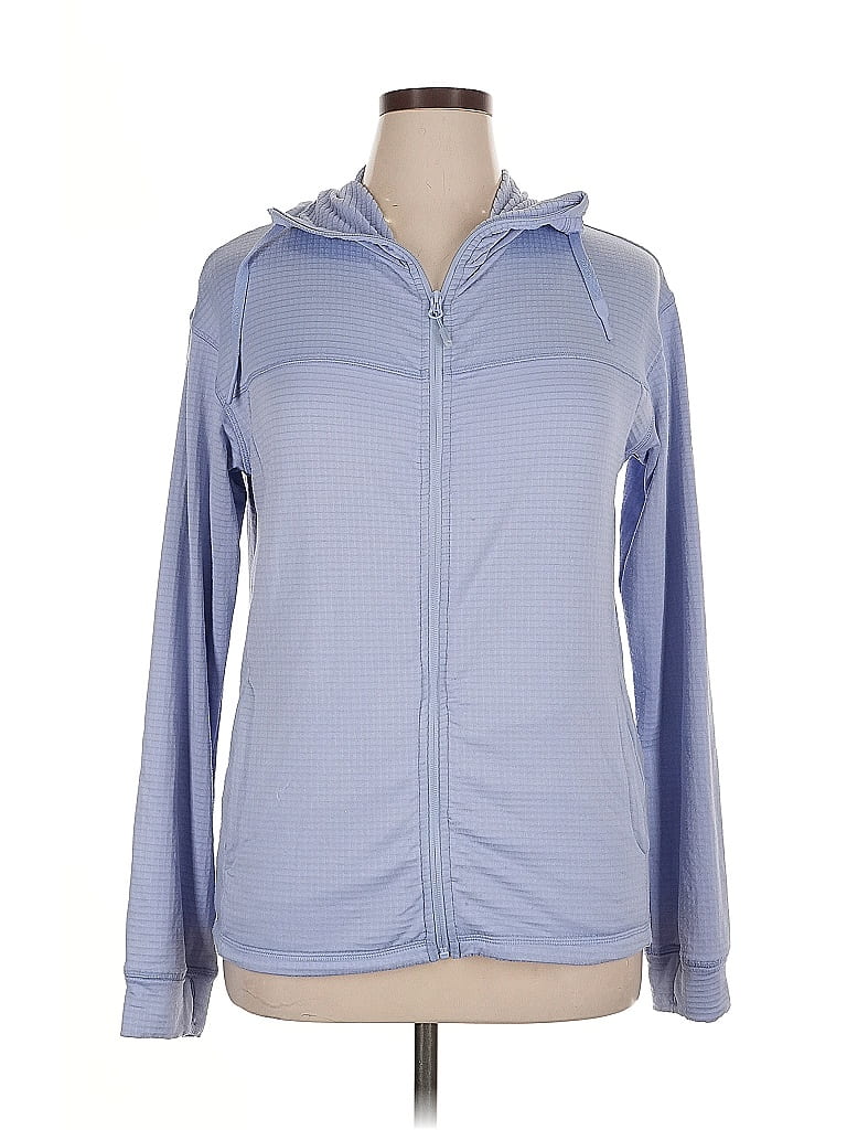 Pre-owned Roxy Zip Up Hoodie In Blue