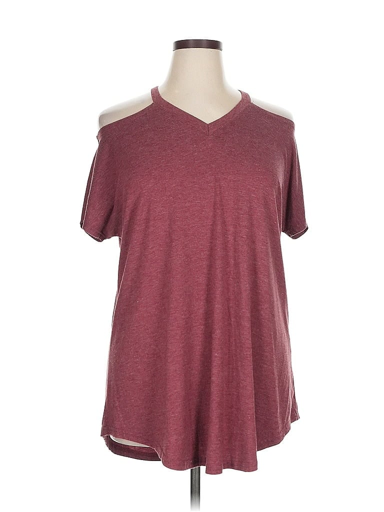 AMARYLLIS Pre-owned Short Sleeve T-shirt In Burgundy