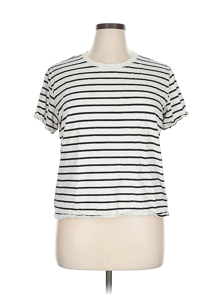 Pre-owned H&m Short Sleeve T-shirt In White