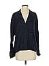 Vince. 100% Viscose Black Blue 3/4 Sleeve Blouse Size S - photo 1