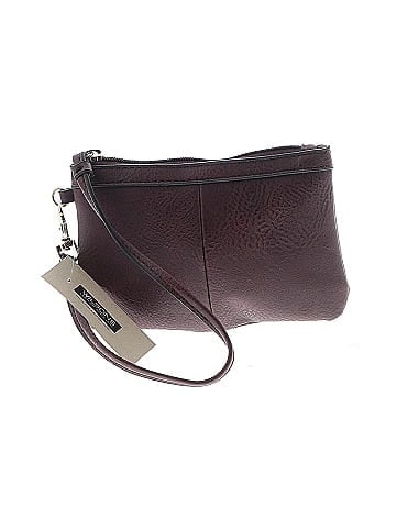 Black Rivet Leather Wristlet (view 1)
