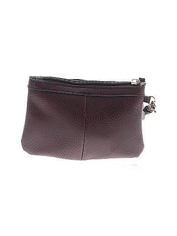 Black Rivet Leather Wristlet (view 2)