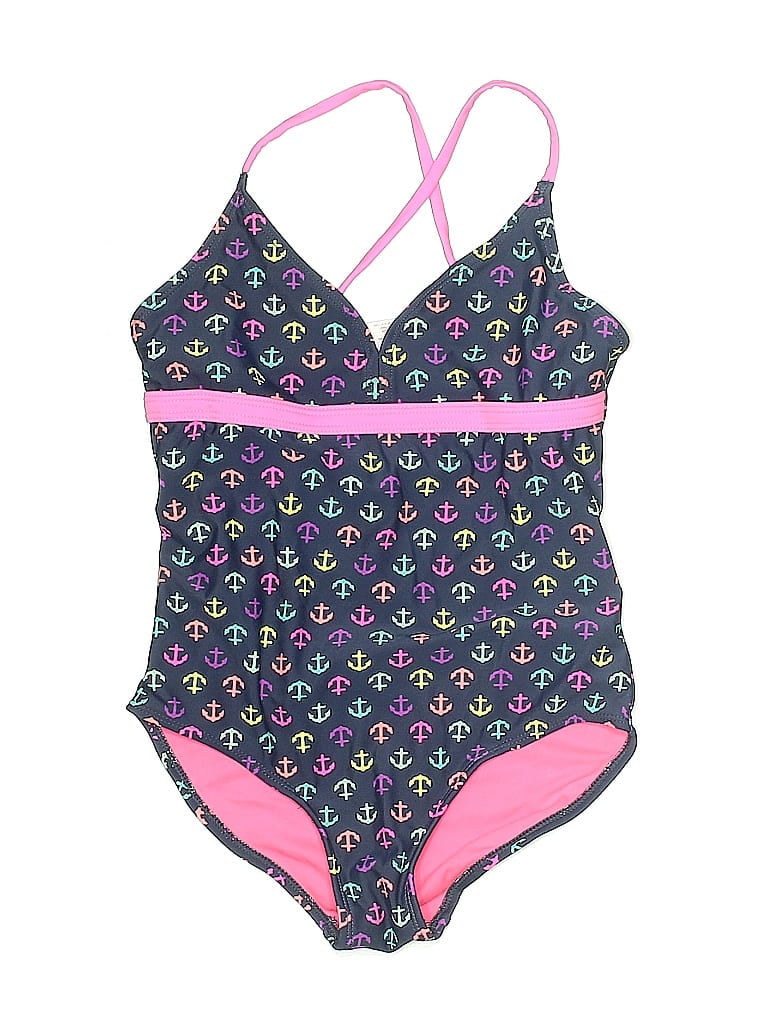 Pre-owned Xhilaration Kids' One Piece Swimsuit In Purple