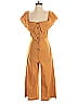 Lush Solid Orange Jumpsuit Size S - photo 1