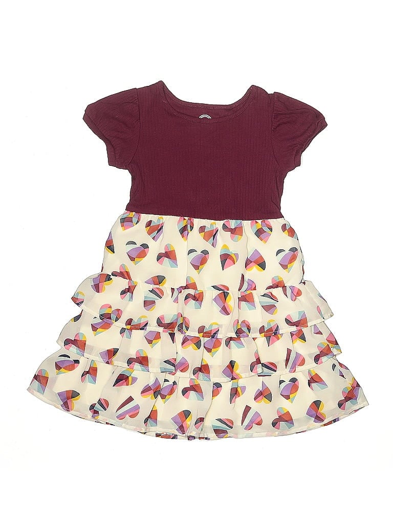 Pre-owned Wonder Nation Kids' Dress In Burgundy