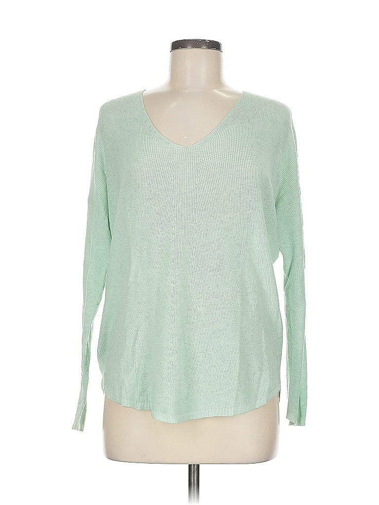 Pre-owned Lou & Grey For Loft Pullover Sweater In Green
