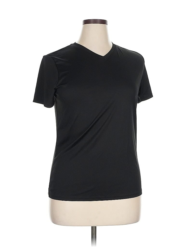 Pre-owned Hanes Active T-shirt In Black