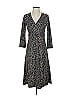 Sigrid Olsen 100% Polyester Print Gray Casual Dress Size S - photo 1