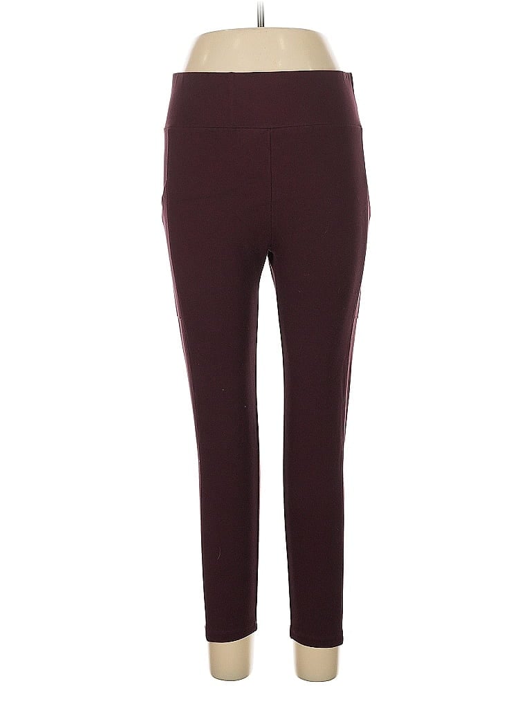 Pre-owned Lou & Grey Active Pants In Burgundy
