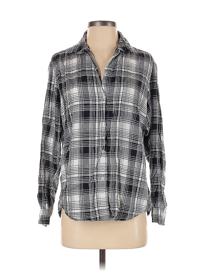 GRAYSON Pre-owned Long Sleeve Button Down Shirt In Gray