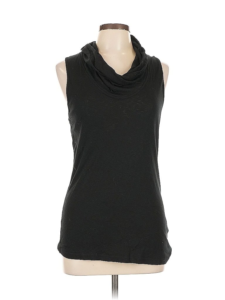 Pre-owned Three Dots Sleeveless Blouse In Black