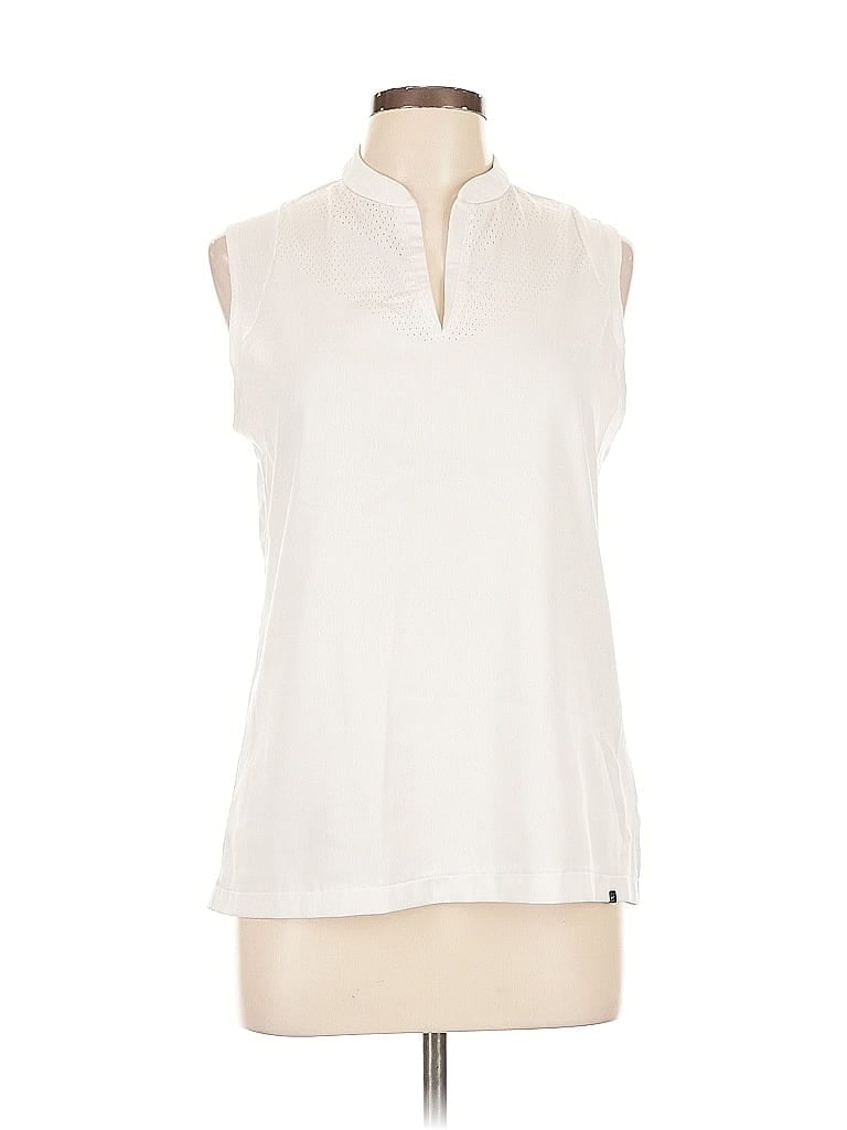 Pre-owned Nike Sleeveless Blouse In White