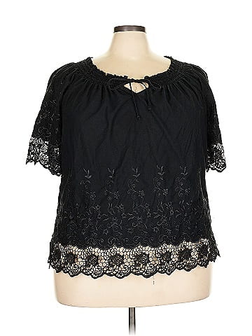 Lane Bryant Outlet Short Sleeve Blouse (view 1)