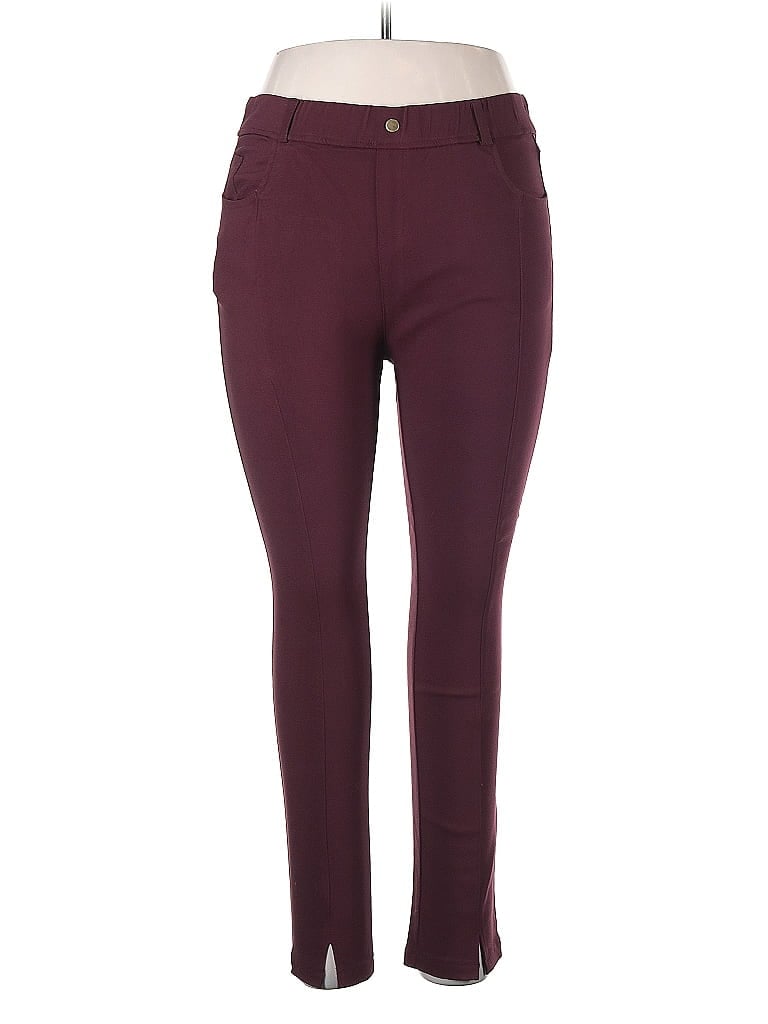 AMARYLLIS Pre-owned Casual Pants In Burgundy