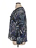 DressBarn 100% Polyester Paisley Blue Long Sleeve Blouse Size XL - photo 5