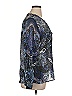 DressBarn 100% Polyester Paisley Blue Long Sleeve Blouse Size XL - photo 4