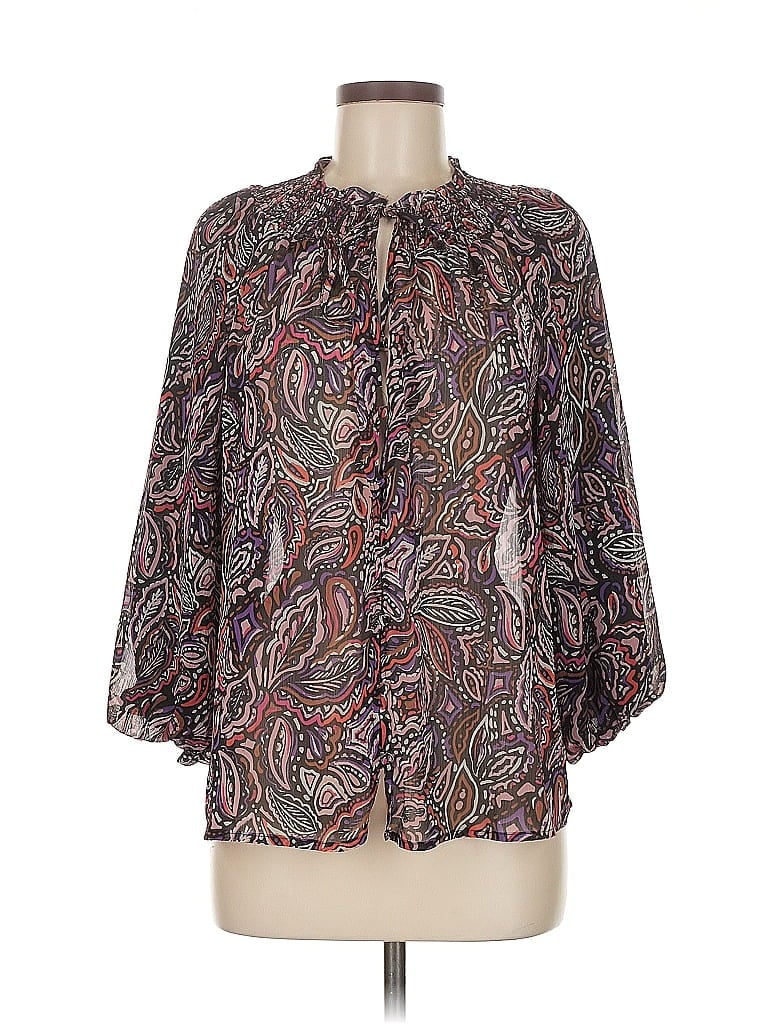 Pre-owned Sanctuary 3/4 Sleeve Blouse In Purple