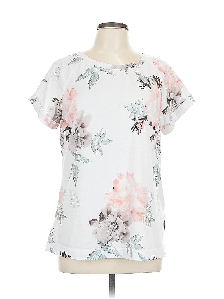 Pre-owned Unbranded Short Sleeve Blouse In Silver