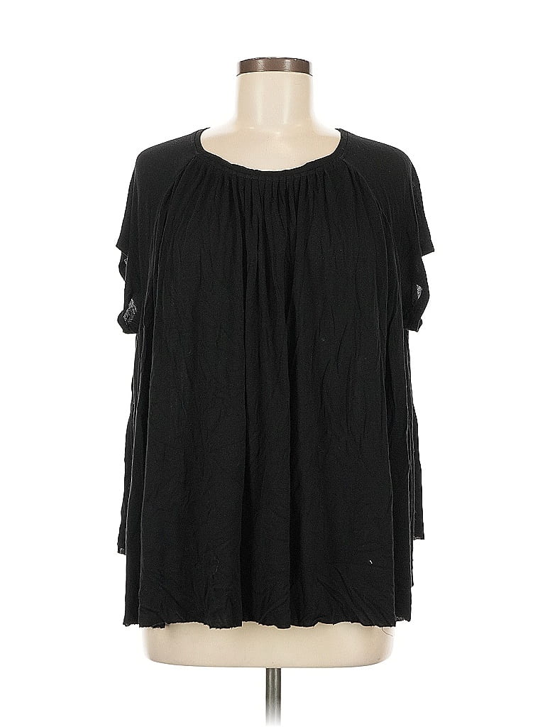Pre-owned Generation Love Short Sleeve Blouse In Black