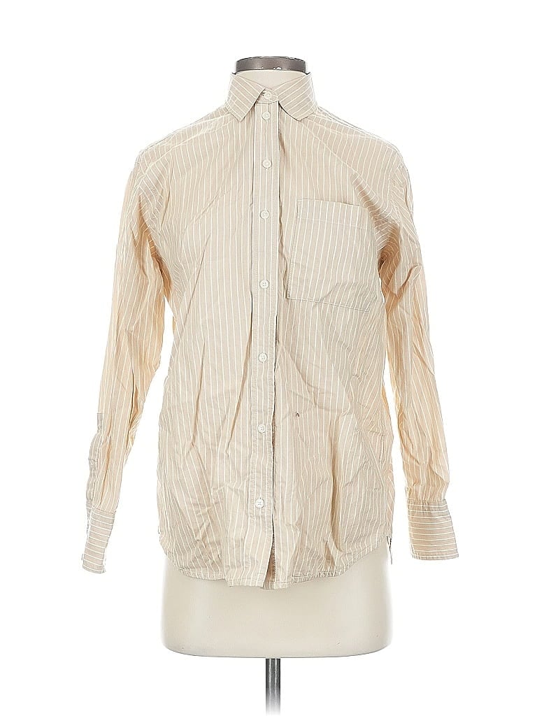 Pre-owned Everlane Long Sleeve Button Down Shirt In White
