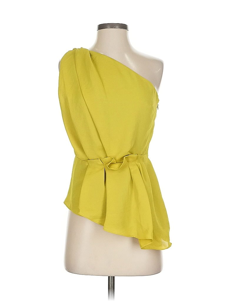 Click to view more detailed imagery on our partner's website Pre-owned Rachel Rachel Roy Sleeveless Top Yellow One Shoulder Neckline Tops