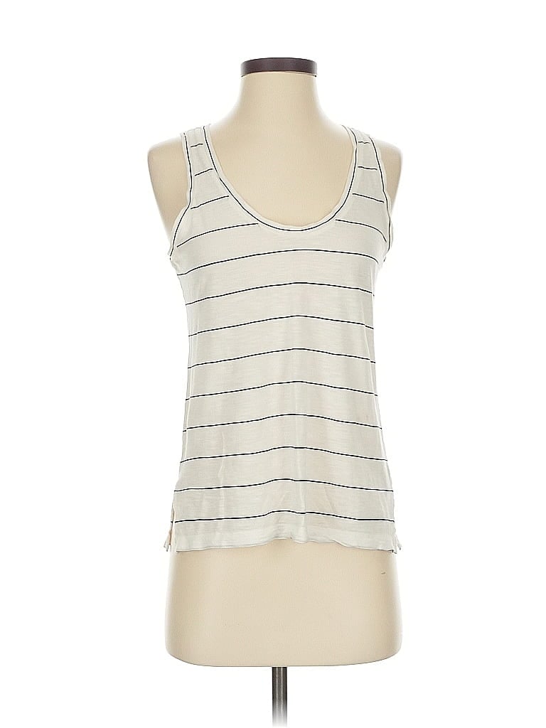 Pre-owned Vince Tank Top Ivory Halter Neckline Tops In White