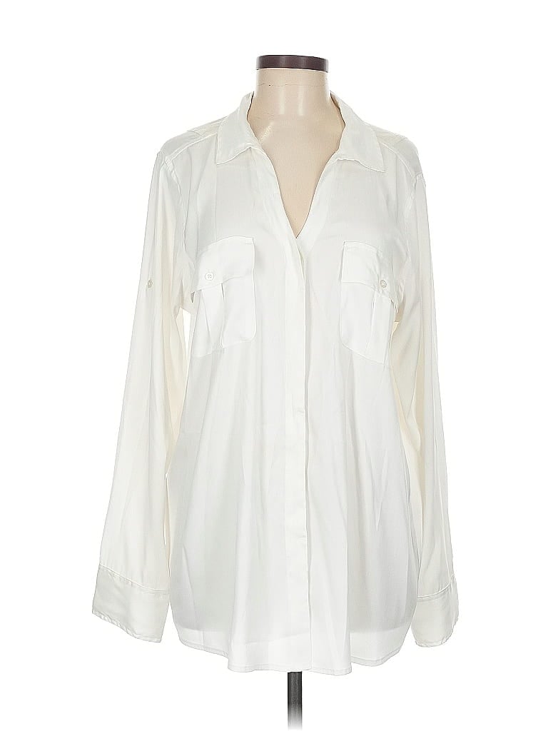 Pre-owned Calvin Klein Jeans Est.1978 Calvin Klein Jeans Long Sleeve Blouse In White