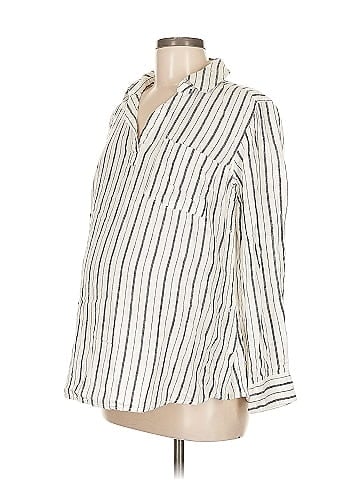 Isabel Maternity 3/4 Sleeve Button-Down Shirt (view 1)