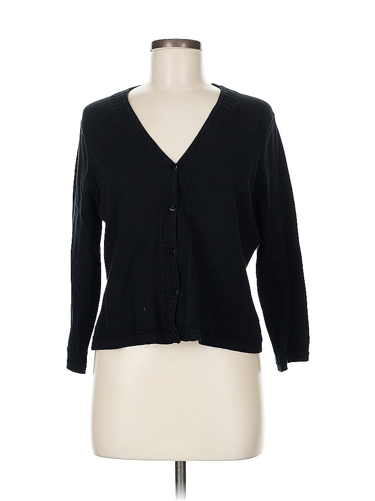 Pre-owned Rafaella Cardigan Sweater In Black